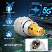 Connecteur coaxial F vers SMA mâle femelle adaptateurs coaxiaux RF en laiton plaqué or pour WiFi, antenne radio CB/amateur/jambon, talkie-walkie