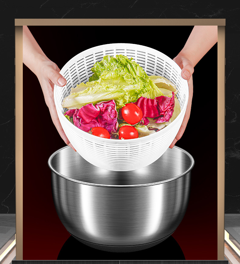 salad spinner stainless steel