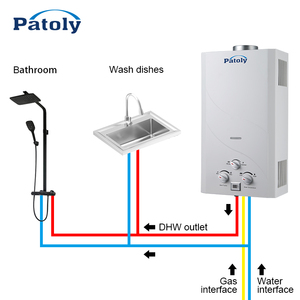 Best Selling Flue Type 6L 8L 10L 12L 16L 20L Gas Geyser Water Heater Wall Mounted Instant Hot Water Heater Bathroom <strong>Kitchen</strong> CE - Product Image 2
