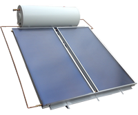 Chauffe-eau solaire intégré émaillé équilibré de 300L avec sortie inférieure à 25 degrés et collecteur à plaque plane pour salle de classe