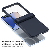 Étui pliable magnétique effet peau pour Samsung Galaxy Z Flip 8 7 6 5, protection intégrale de la charnière, antichoc, avec protection d'écran en verre trempé