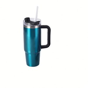 Modern Design 304 Stainless Steel Vacuum Thermos Flask 40Oz <b>Large</b> Capacity With Straw and Handle for Home Use Business <b>Gift</b> - Product Image 4
