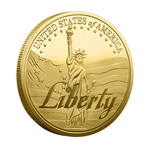 Moneda Conmemorativa Estadounidense de Oro y Plata en Stock, Moneda con Emblema de la Estatua de la Libertad - Product Image 2