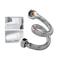 Tuyau de plomberie flexible tressé en acier inoxydable haute pression pour accessoire de salle de bain intelligent eau chaude et froide