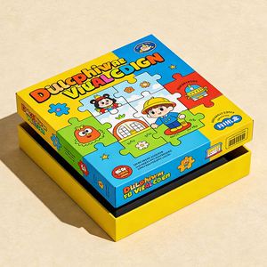 Customized Baby Mother Cartoon Educational Grey Board Paper Jigsaw Puzzle Toy <b>Box</b> 501~1000 Pieces <b>Large</b> Pieces for 2 4 Years - Product Image 2