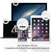 Lampe annulaire LED portable personnalisée pour téléphone portable Lampe à selfie Rechargeable Lumières de couleur réglables pour vidéo Maquillage en direct