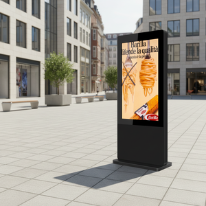 Pantalla LED Exterior Impermeable de Alta Luminosidad (2500cd/m), Reproductor Publicitario, Cartel Digital con Soporte de Pie - Product Image 1