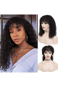 Perruque brésilienne vierge bombée bouclée crépue en cheveux humains HD transparents pour perruque sans colle avec dentelle frontale, densité 250 %, pour femmes noires - Product Image 3