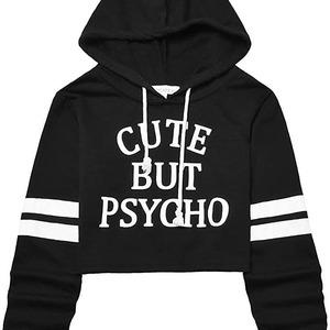 Sudadera con capucha de manga corta para mujer, Top corto con capucha fina para niña, Top corto para mujer - Product Image 3