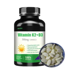 Giá tốt nhất 5000 canxi magiê Kẽm Vitamin D3 Máy tính bảng Vitamin D3 K2 vitamin K2 máy tính bảng