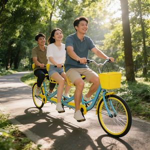 Bicicletta <span class=keywords><strong>Tandem</strong></span> a 3 Posti per 3 Persone in Vendita a Prezzo all'Ingrosso - Product Image 1