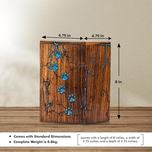 Bằng gỗ urns cho pet tro mèo hoặc con chó hỏa Táng hộp tưởng niệm cho tang lễ vẫn urns cho chó mèo tro - Product Image 2