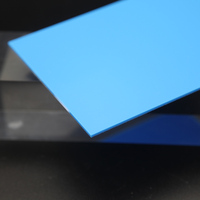 Feuille d'acrylique translucide bleue colorée de 3 mm 4 mm 4 pieds * 8 pieds, fabrication en usine