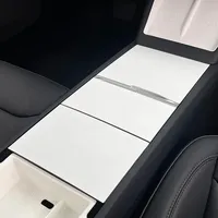 Pour Tesla Model 3 Highland : Cache de console centrale en acrylique, panneau de porte-gobelet, autocollant de protection, accessoires intérieurs de voiture