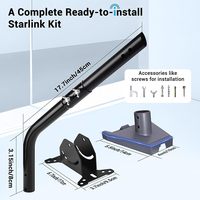 Communications numériques par satellite sans fil Starlink haute définition avec routeur à antenne rectangulaire et adaptateur de tuyau