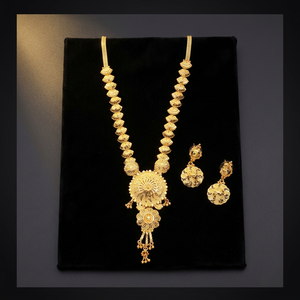 Juego de Joyería Nupcial Chapada en Oro de 14K, 18K, 24K al por Mayor, Diseño Tradicional, Collares de Moda Chapados en Oro sobre Latón - Product Image 5