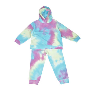 Vêtements pour enfants Longxi, vente en gros de sweats à capuche tie-dye pour filles, ensembles de vêtements pour enfants - Product Image 2