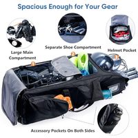 Sac à dos de baseball de luxe imperméable en tissu Oxford, portable, à roulettes, avec 4 porte-bâtons, base renforcée, panneau dorsal structuré, compartiment chaussures/casque