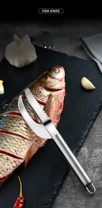 Vente en gros LMK059 Accessoires de cuisine Écailleur à poisson en acier inoxydable, nettoyeur, éplucheur, coupe-écailles - Product Image 5