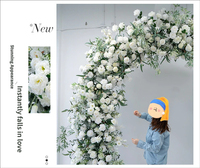Arco de Boda Artificial Blanco Estilo Europeo, Decoración Floral, Estructura Pre-fabricada, Arreglos Florales, Fondo para Escenario, Ceremonia