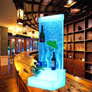 Armadietto per esposizione del vino con bolle d'acqua a LED che cambia colore, mobili da bar per la casa