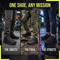 Chaussures de sécurité et d'entraînement pour hommes, personnalisées, légères, avec tige en KPU imperméable, boucle automatique et respirantes, vente en gros