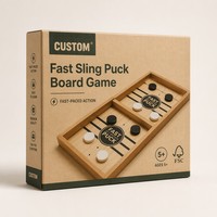 Jeu de hockey rapide en bois personnalisé pour deux joueurs, jeu de société interactif familial pour fête, vente en gros