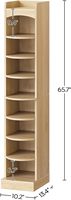 Petit meuble à chaussures en bois, étroit et haut, pour l'entrée, rangement domestique, idéal pour les coins, design moderne et minimaliste