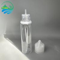 Grand stock – Bouteille vide en plastique PET transparent/noir de 60 ml V3, avec bouchon inviolable, pour huiles essentielles et compte-gouttes