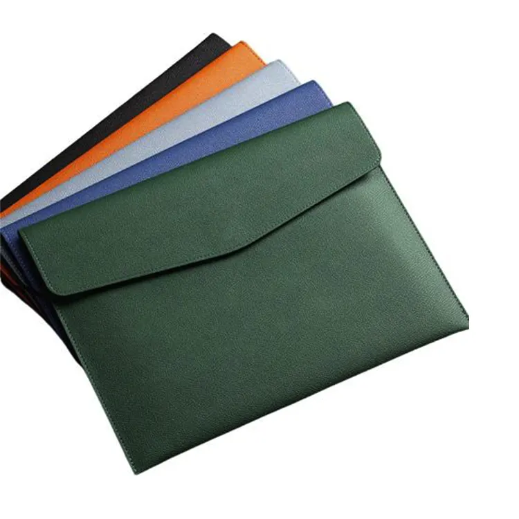 A4 PU Leather Waterproof Portfolio Bag Travel Business Briefcases Office Document File Holder