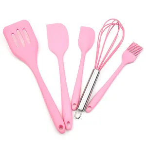 2024 5Pcs New Silicone silicone scraper cooking Accessories Heat Resistant Food grade Utensils Kitchen Cooking Spatula