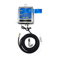 Wall-Mounted LCD Digital Display Automatic Inflator Pump Emergency Light for Cars Bikes-Aluminum Alloy CE Certified in stock