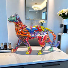 Sculture Uniche di Animali in Resina Graffiti, Decorazioni per la Casa di <span class=keywords><strong>Pantera</strong></span> e Leopardo Strisciante - Product Image 2