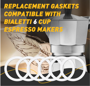 Anillos de Sellado de Silicona de Grado Alimenticio para Cafeteras de Aluminio Bialetti Moka <span class=keywords><strong>Express</strong></span> Dama de 6 Tazas - Product Image 4