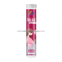Tablet Effervescent asam folat banyak suplemen Vitamin OEM Biotin Vitamin C/B/E tablet Effervescent asam folat