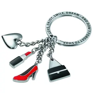 4 Quyến Rũ Fob Kim Loại Keychain Tùy Chỉnh Mini Giày Keychain