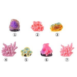 Decoraciones de Coral Artificial para Acuarios, Varios Colores, Adornos de Arrecife Miniatura de Resina Suave - Product Image 5