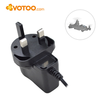 Adaptateur secteur de haute qualité AC 100-240V 50/60Hz DC 5V 2A 10W avec câble de 1,2m, prise UK, montage mural, en matériau PC, pour électronique