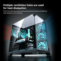 Zeromaster Gaming PC Case Full Tower ATX Tempered Glass Computer Case Panoramic View RGB Chassis OEM