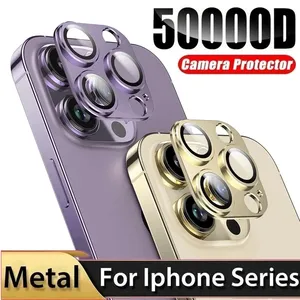For IPhone 15 Pro Max Original Gray Color Camera Lens Metal Protector 14 Plus 13 Pro 12 Mini 11 Pro Glass Back Lens Protective
