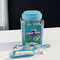 Fabricantes de Chicle Halal al por Mayor, Chicle de Frutas, Chicle Refrescante de Menta Fría, Caramelos para Refrescar el Aliento, Sabor Duradero, en Frascos y Bolsas