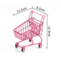 Mini chariot de supermarché de simulation pour enfants créatif petit chariot de stockage de modèle de puzzle de jouet de maison de fille