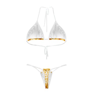 2025 haute qualité Oem Sexy fille chaude <span class=keywords><strong>Sxe</strong></span> Photo chaîne transparente imprimé léopard Puakenikeni conceptions Bikini maillot de bain - Product Image 4