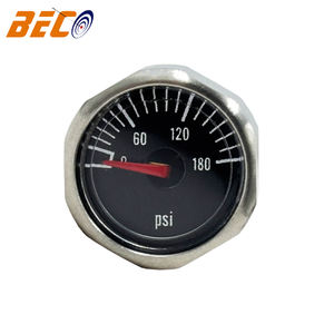 เกจวัดแรงดันขนาดเล็ก 1 นิ้ว 20 มม. 0-180PSI สำหรับปั๊มน้ำ ปั๊มลม ปืนเพ้นท์บอล อะแดปเตอร์เติม CO2 - Product Image 2