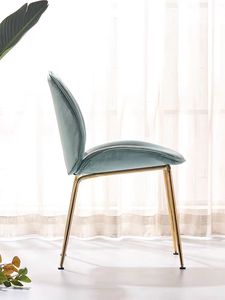 Campione libero intera vendita moderno ristorante sedia in velluto nordico <span class=keywords><strong>poltrona</strong></span> da pranzo in tessuto tessuto sedia da pranzo con gamba d'<span class=keywords><strong>oro</strong></span> - Product Image 2