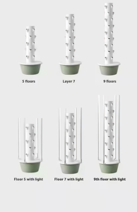 Tháp trồng rau thủy canh hình trụ thông minh, cột trồng rau không cần đất - Product Image 4