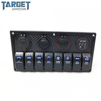 Nouveau panneau de commande étanche pour bateau marin 12V avec interrupteur de clignotant, voltmètre et double chargeur USB, ajustement universel