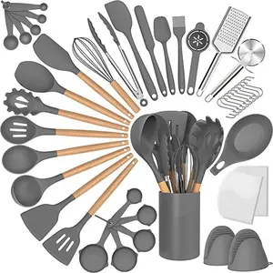 Factory Wholesale Hot Selling Silicone Kitchen Cooking Tool Set Customized Silicone Kitchen Tool Set