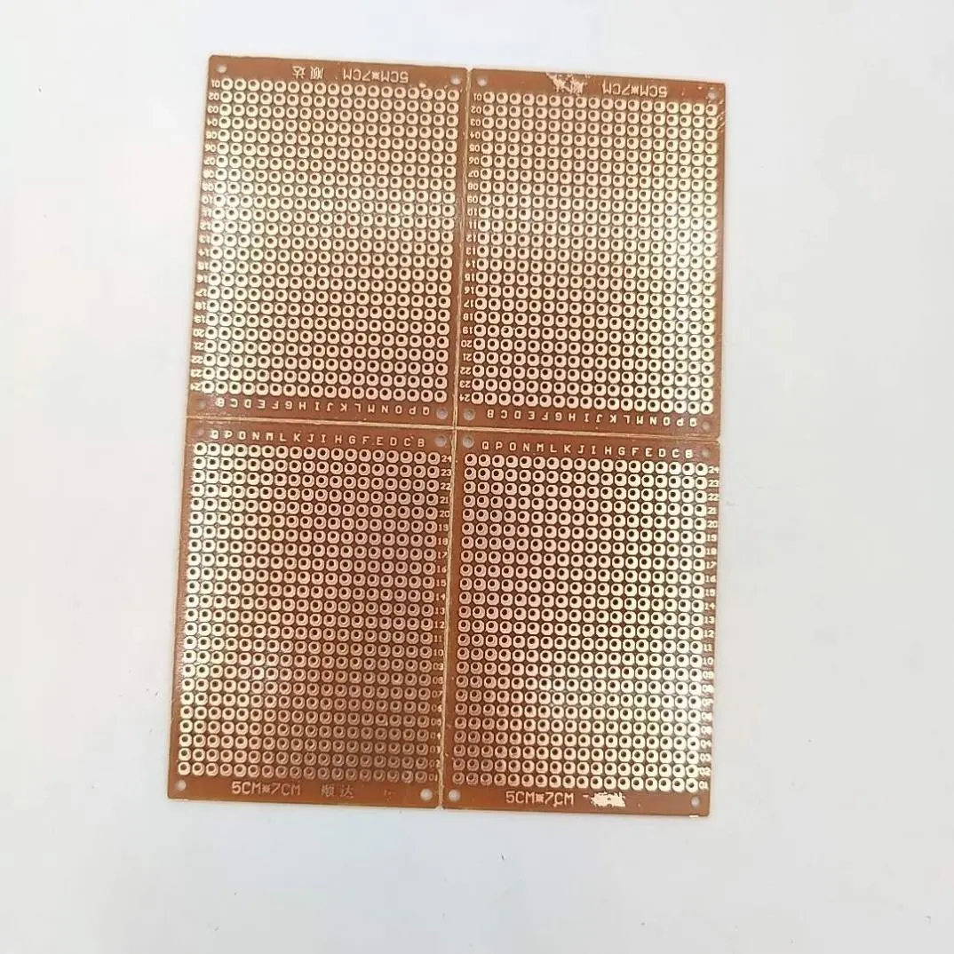 10 Stuks 5*7 Pcb 5X7 Pcb Diy Papier Prototype Pcb Universeel Bord Geel