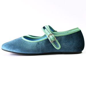 Zapatos Mary Jane Personalizables en Varios Colores, Cómodos y de Lujo, Zapatos Planos de Terciopelo para Mujer, Estilo Bailarina - Product Image 6